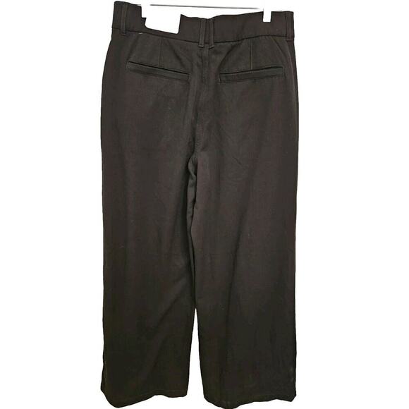 NWT! Urban Outfitters Super Wide Leg High-waist Stretch Pants Black Size 12 - Picture 3 of 10
